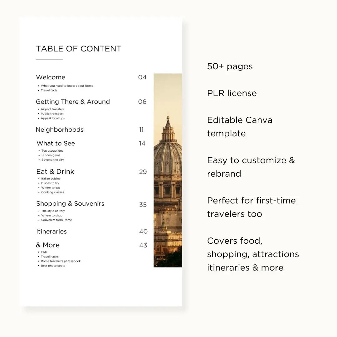 PLR Rome Travel Guide PLRtravelguides